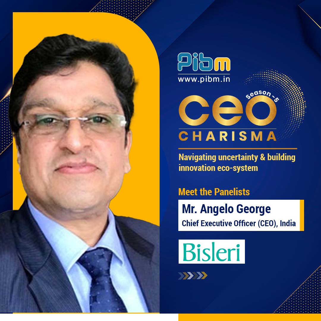 Mr. Angelo George, CEO, @BisleriZone, will be joining us for season 5 of CEO Charisma.

Are you excited? Let us know in the comments below.

#CEOCharisma #bisleri #bisleriindia #PIBMPune #BisleriInternational #packageddrinkingwater #water #drinkingwater