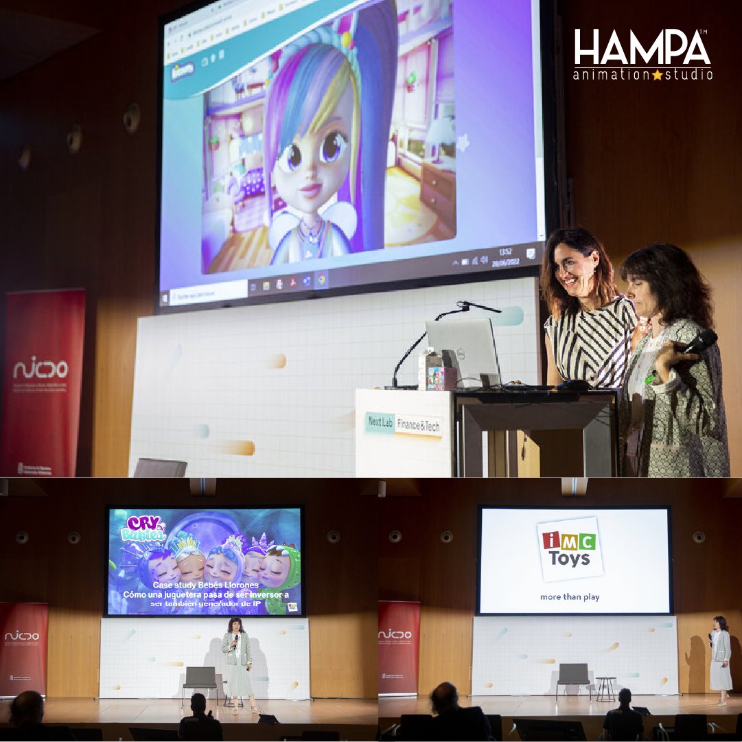 hampastudio's tweet photo. Hace unos días se celebró un evento sobre Bebes Llorones… 
Mientras todo fluía, entró en acción Jenna, una muñeca que funciona con inteligencia emocional y espera que hay más... tuvo una charla con la presentadora... ¡FLI-PA!🤭

#BFF #seriebestfriendforever #animation3D https://t.co/0LVFDMM24N