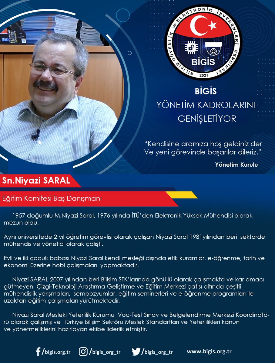 enginngul's tweet photo. Değerli Hocamız Sayın @NiyaziSARAL  destek ve katkılarından dolayı sonsuz teşekkürlerimi sunarım 🙏🏻
 #stk #siviltoplum #bigis #elektronik #güvenlik #işveren #sendika https://t.co/YG4NNBhlnu
