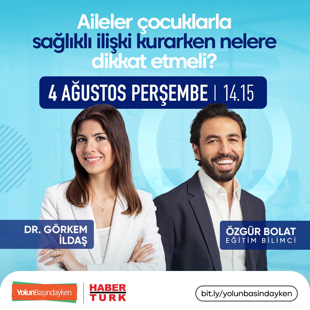 Yolun Başındayken (@ybasindayken) on Twitter photo Çocuklar yaz tatilini nasıl geçirmeli?
Aileler çocuklarla sağlıklı ilişki kurarken nelere dikkat etmeli?
Çocuklara “başarı baskısı” mı kuruyoruz?
Mutlu çocuk yetiştirmenin püf noktaları nelerdir?
Eğitim Bilimci <a href="/ozgurbolat/">Doç. Dr. Özgür Bolat</a> yanıtlıyor. Çocuklar yaz tatilini nasıl geçirmeli?
Aileler çocuklarla sağlıklı ilişki kurarken nelere dikkat etmeli?
Çocuklara “başarı baskısı” mı kuruyoruz?
Mutlu çocuk yetiştirmenin püf noktaları nelerdir?
Eğitim Bilimci <a href="/ozgurbolat/">Doç. Dr. Özgür Bolat</a> yanıtlıyor.