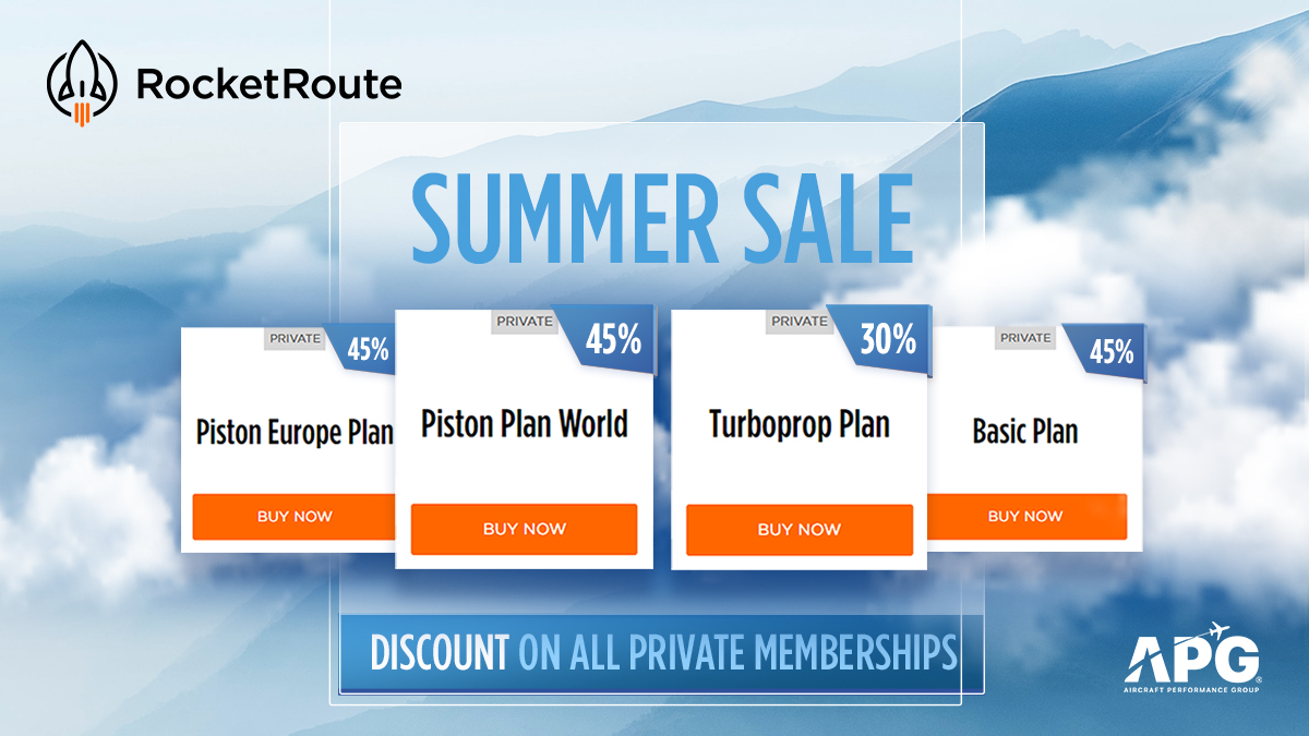 RocketRoute's tweet photo. Take Advantage of the RocketRoute Summer Sale! Discounts up to 45% off on All Private Memberships. Learn more! https://t.co/cx018qbfBd
#Aviation #SummerSale #RocketRoute #FlightPlanning https://t.co/iHrIFzRYx2