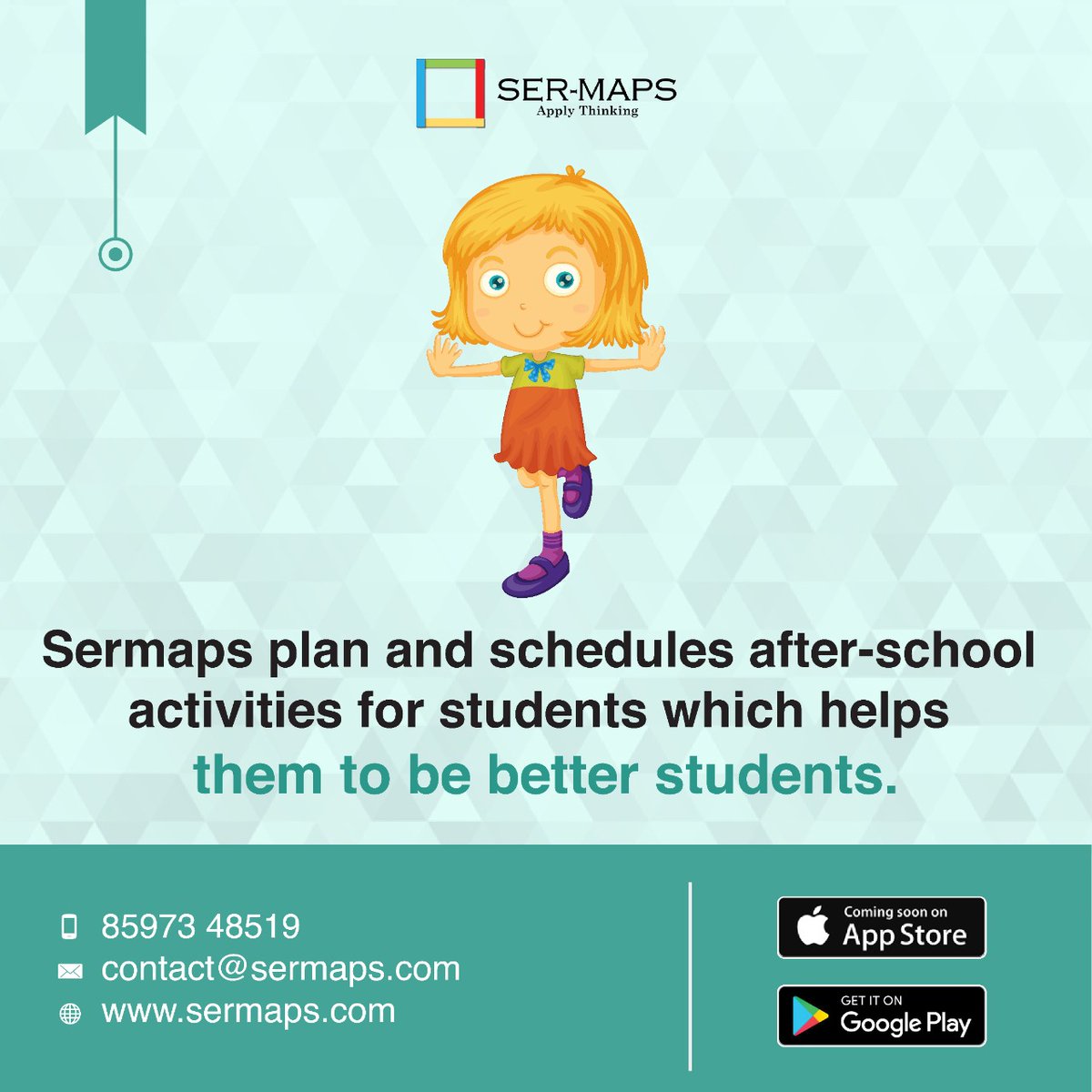Sermaps_App's tweet image. Sermaps plan and schedules after-school activities for students which helps them to be better students.
Visit our site - sermaps.com
.
.
#timemanagementcoach #timemanagementsystem