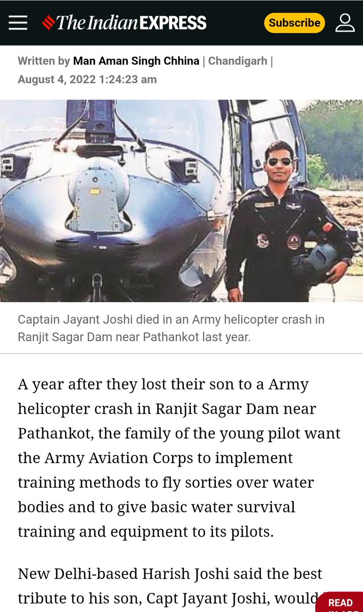 AjayJos77870907's tweet photo. Father appeals, best tribute to his son, Capt Jayant Joshi, would be that remedial measures are taken so that no other family goes through the pain that they went through.
@Spearcorps @IAF_MCC
@PMOIndia @IndianExpress
https://t.co/pcnCg4bFfk https://t.co/mEicmMo6Is