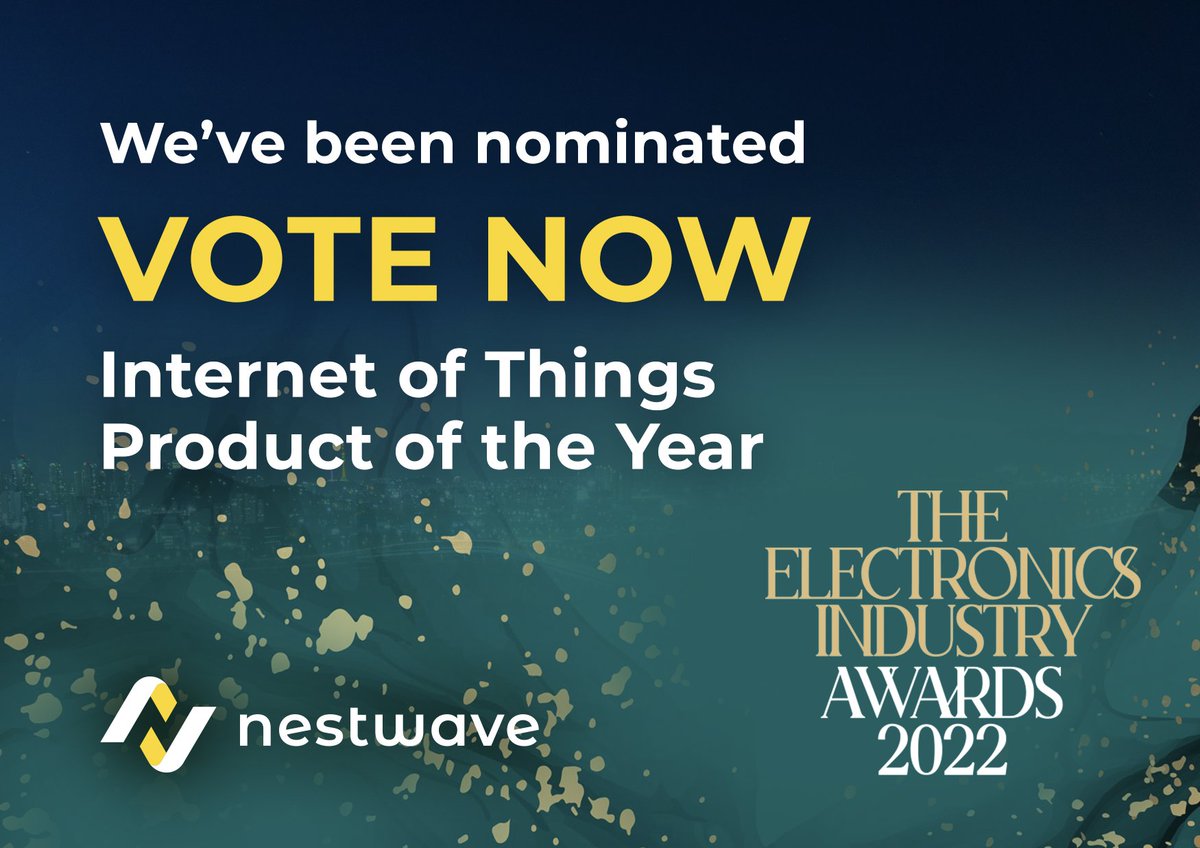 Nestwave has been nominated for “Internet of Things Product of the Year” at the 2022 Electronic Industry Awards with the ThinTrack GPS Tracker. Please vote for us below: bit.ly/3SmNCcR

#Nestwave #technology #innovation #trackingsolutions #greenenergy
