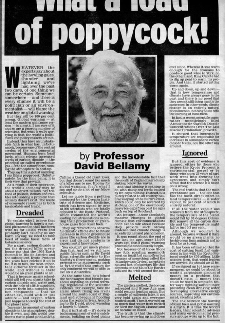 He was right.  And they destroyed his career after he said it.
#ClimateScam