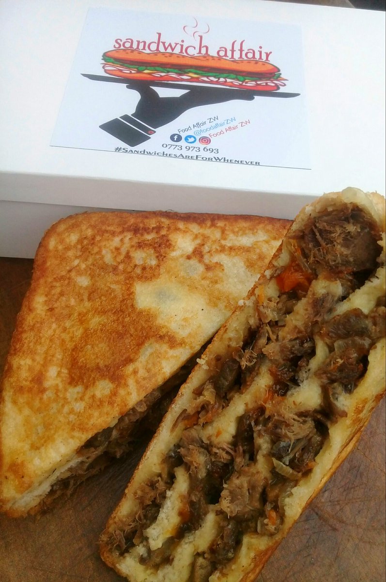 foodaffairZW's tweet photo. Beef up your Sandwich game with this Large Beef Chutney with three storeys of beef smothered in a rich peach chutney. 🥪😋
To order get through on 0773973693 &amp; have 1 or 2 delivered. 😉☺
Pickup option also available. 👌

#SandwichesAreForWhenever
#SecureTheBox
#ItsAFoodAffair https://t.co/tONa13dSYp