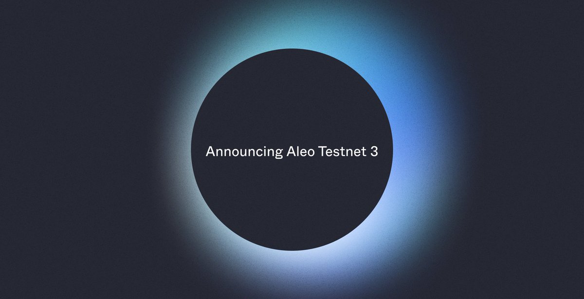 GreaterHeat's tweet image. Interested in becoming a Aleo Developers?
Interested in becoming a Aleo Provers?
Interested in becoming a Aleo Validators?

#Aleo #Testnet3 has been announced, some information you need to know 👇👇👇
aleo.org/post/announcin…