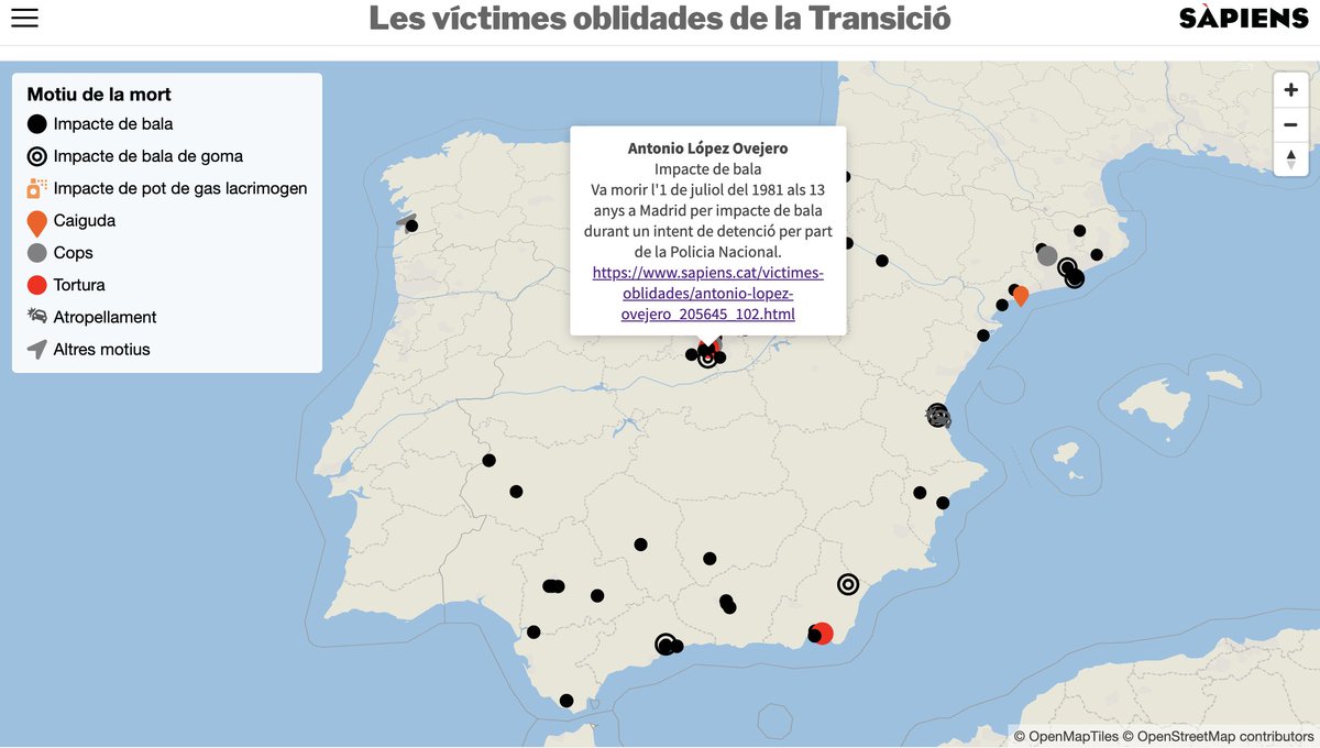sapienscat's tweet photo. Antonio López Ovejero va morir l'1 de juliol de 1981 a #Madrid per #impactedebala durant un intent de detenció per part de la Policia Nacional. Només tenia 13 anys.

Una investigació de @DavidBalles60 analitza les 134 #VíctimesTransició. Les hem recollit a https://t.co/sCXxwcUSPI https://t.co/EvLlcWP5H8