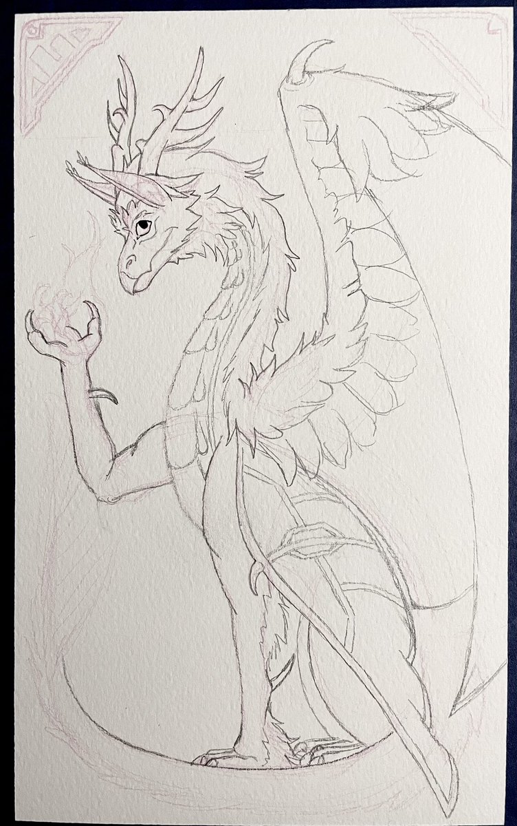 CAFE_kat_Art's tweet photo. @thedragonprince Hopping on the hype bandwagon with Callum as a dragon. It’s really tough finding aspects to translate when a characters defining characteristics are mostly clothing. I think it’s workin tho. Will be watercolored https://t.co/HMiZpCtAeF