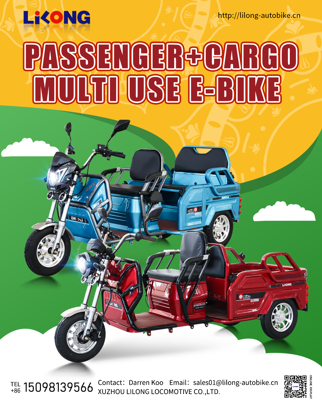 LILONG ELECTRIC TRICYCLE E RICKSHAW on X LILONG PASSENGER CARGO MULTI USE E BIKE ebike tricycle 3wheeler escooter emobility leadacidbattery motorcycle madeinchina https t zta8k2LMIr X