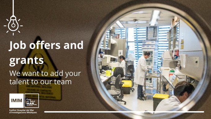 HMar_research's tweet photo. 🧪 Vols treballar amb nosaltres?
👥 Tècnic/a de laboratori (GFGS Anàlisi Laboratori o equivalent) pel grup de recerca en metabolòmica aplicada #ProgramaInvestigo2022
➕ Informació https://t.co/88xIDBvYBM
#OfertaLaboral #OfertadeFeina #Empleo #JobOffer #ScienceJobs https://t.co/J8kenXHmu0
