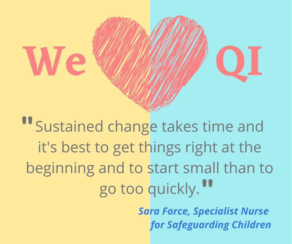 Fantastic quote from one of our Silver QI Cohort 1 participants .... QI takes time, but time spent engaging and involving the right stakeholders in fully understanding the problem and exploring possible change ideas is more likely to result in sustained change #QITwitter #GHCQI
