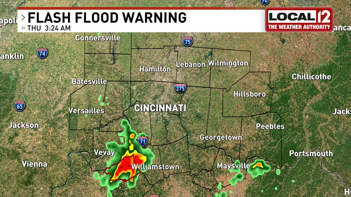 A Flash Flood WARNING has been issued for Owen until 8/04 6:30AM. NEVER drive across a flooded road! Please visit local12.com/weather for the latest radar and to download the Weather Authority App.