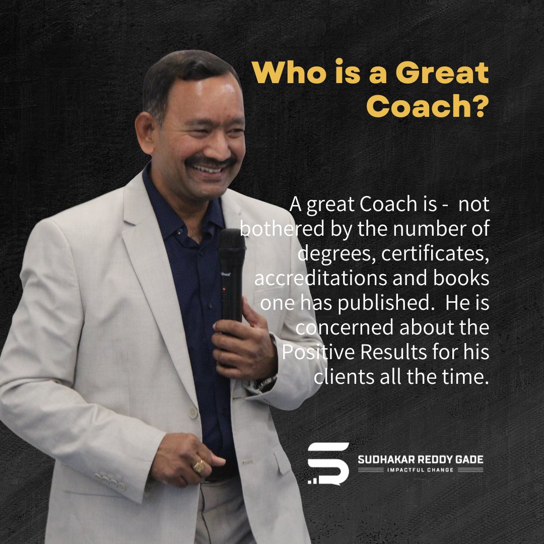 Who is a great #coach?  I was asked this question in one of my recent Workshops.  Whom do you attribute as a Great Coach?