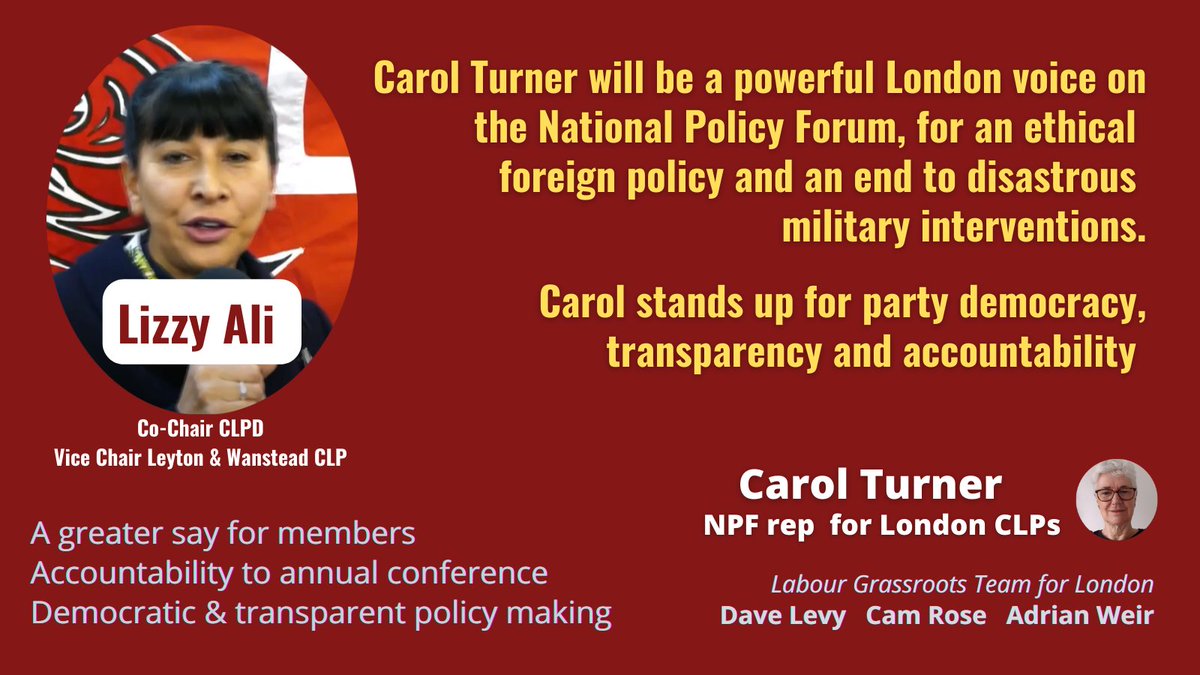 TurnerC50's tweet photo. Thank you Lizzy Ali @lw_clp and @CLPD_Labour 
NPF ballots began to drop iyesterday. Check your infox - and spam - for yours and please vote for 
@TurnerC50 and the London Grassroots team @DaveLevy @camalorose and @AMJWeir
 --NPF reps for London CLPs

#grassroots #LabourNPF https://t.co/KiCG3p1Sv5
