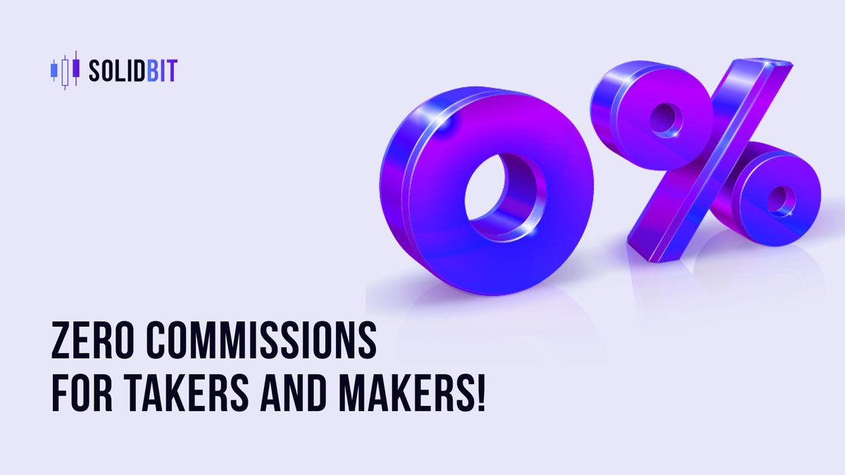 Solidbit1's tweet image. Nowadays, when the market is falling and every insignificant amount means a lot, Solidbit has decided to reduce commissions.

The amount of commissions is almost zero! We hope this will help our users to trade cryptocurrency freely.

Find information here: solidbit.io/fee-schedule.h…