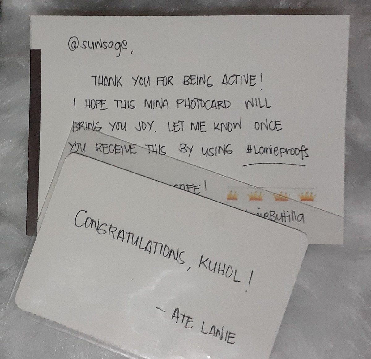 suwsage's tweet photo. ༘♡ —
Thank you so much, Ate @DelanieButilla for choosing me as one of those who will bring home a PC last Friday. Si Mina ay umupo na sa aming bahay, the prize has been received and is very much appreciated. Keep safe olwis! (´。• ◡ •。`) ♡
➳ : #Lanieproof 💜
... https://t.co/thWSeXBUcq