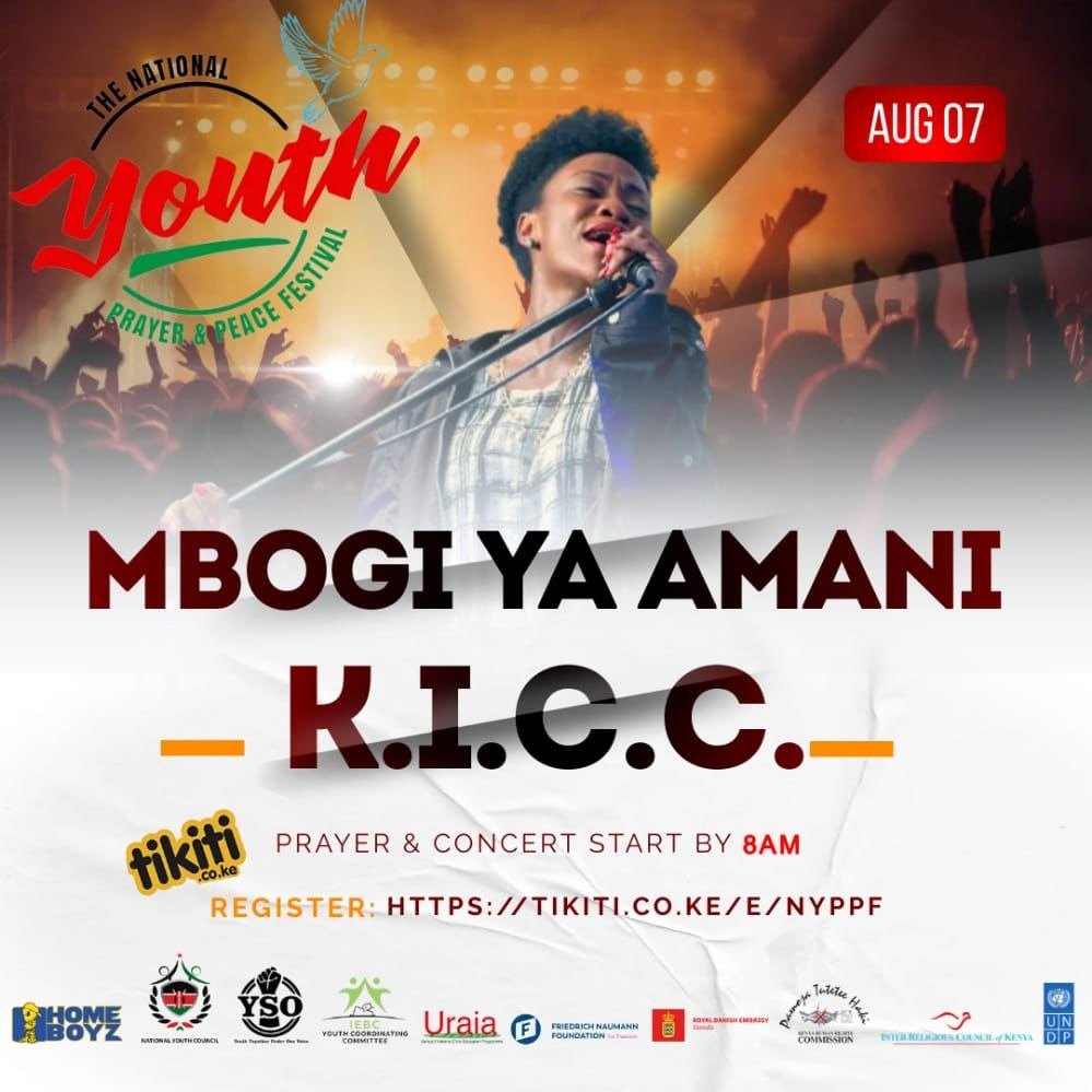 RedCrossYouthKE's tweet photo. ALL YOUTH are invited to a #MbogiYaAmani Prayer and Concert on 7th Aug 2022 at @KICC_kenya from 8 AM. 

Register: https://t.co/H896JfPPMh

@IEBC_YCC, @NYC_YouthVoice, @irck_info, @InterfaithYNKE, @YouthServingKE, @UraiaGender, @HomeboyzPLC, @UNDP, @KenyaRedCross 

#RedCrossYouth https://t.co/WqnExKjmIU