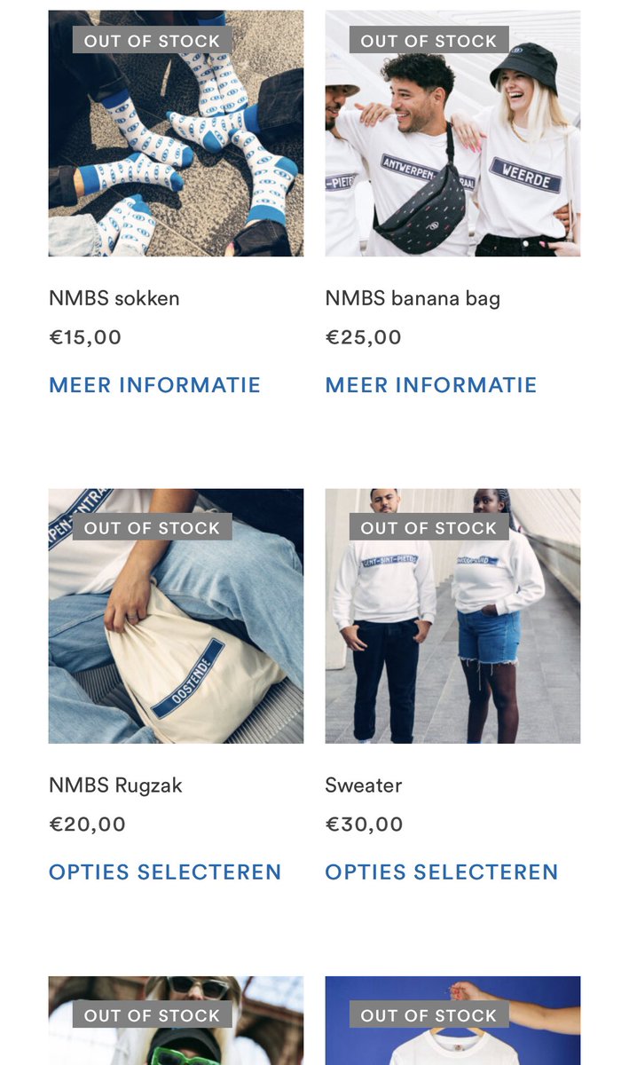 🤩 Alle <a href="/NMBS/">NMBS</a>-merchandising is de deur uit. De voorraad wordt snel bijgevuld. 

ℹ️ De testperiode loopt af na de zomervakantie.