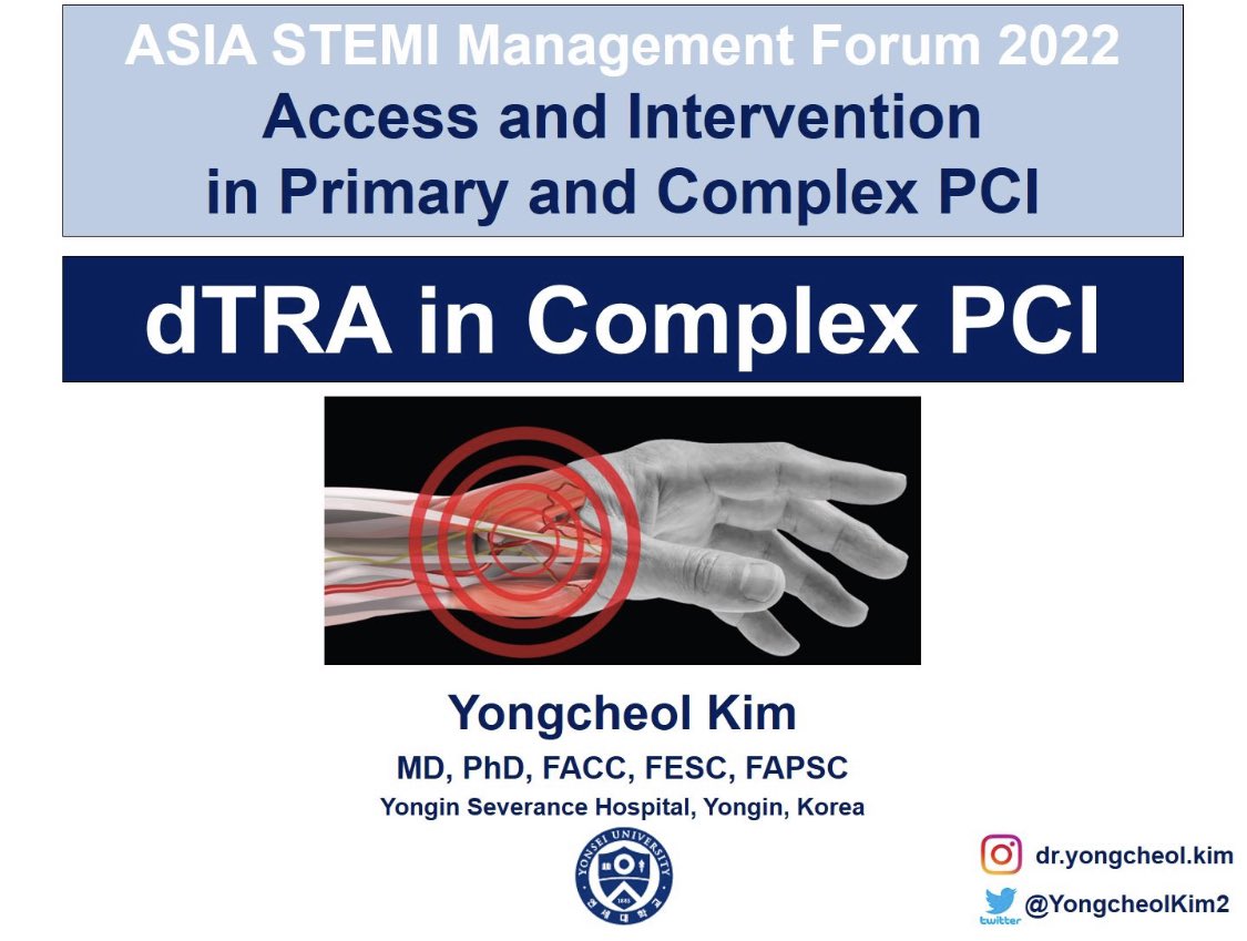 YongcheolKim2's tweet photo. #CardioTwitter #LdTRA #RdTRA #RadialFirst
🛰️Check out the agenda below and join us ➡️ https://t.co/Q9MEiSlvjT
⏰4 Aug 7:00pm-8:30pm (UTC+8) - Complex PCI https://t.co/tgsGJXxu3c