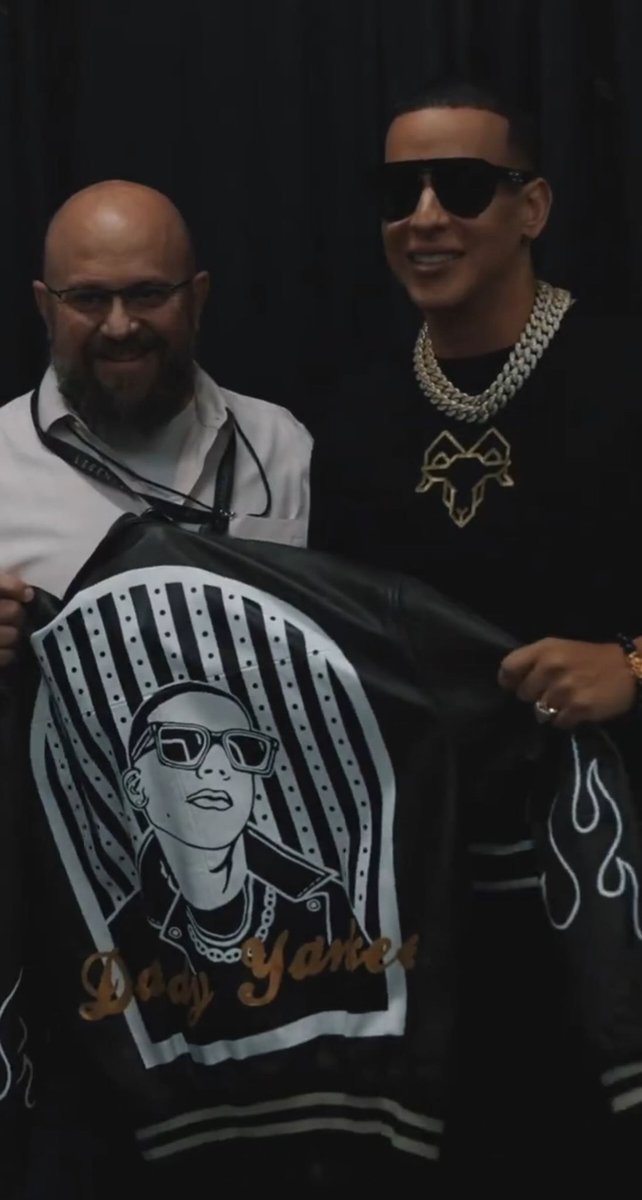 Very fortunate. This my custom jacket I made for <a href="/daddy_yankee/">Daddy Yankee 😀 (DY)</a> Thanks to @FootprintCNTR for the opportunity 🙏 Love to make art that people can enjoy ♥️