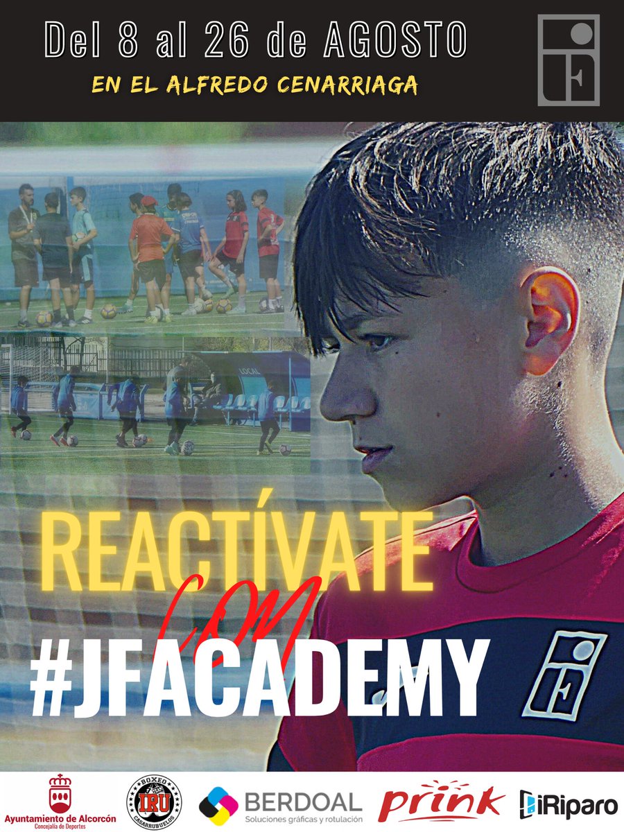 JfTecnificacion's tweet photo. 🔵 ¿Quieres llegar a tope ⚔️ a la pretemporada? Con #JFAcademy puedes hacerlo 💥.

ℹ️ De lunes a viernes desde las 10:00 hasta las 14:00 horas en el Alfredo Cenarriaga 🏟.

ℹ️ Desde alevines hasta juveniles.

¡Llega como un 🚀 con #JFAcademy! https://t.co/4QGRAN2uaU
