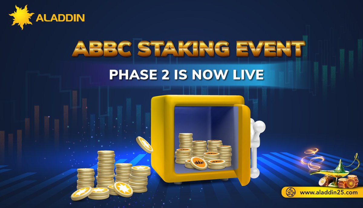 aladdinxchange's tweet photo. Wow! #ABBCStaking Event Phase 1 has ended successfully. Thanks to everyone who participated.
#AladdinExchange's Phase 2 #ABBC Staking Event is live till Aug 11. Phase 2 ends once 10,000,000 ABBC are staked.
Visit us: https://t.co/Jqtg70Ww1M
#ABBCcoin #Crypto #Staking #Exchange https://t.co/fOx2cNvcq9