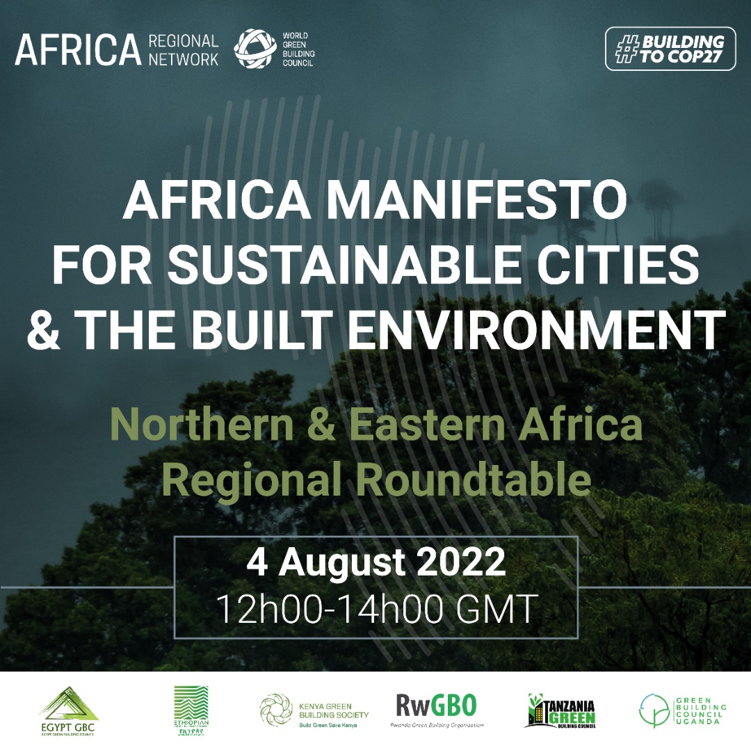 Today you get the opportunity to give your input. 🙌🏽

Be part of the #TheAfricaManifesto for Sustainable Cities &amp; the Built Environment roundtable shared by the World Green Building Council.

Register now 
👉🏽 bit.ly/3cyzfl9 

#SEforAll
