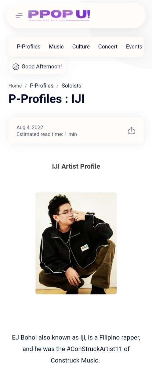 estrelya_ni_iji's tweet photo. [IJI | P-PROFILE]

Since it's 16 days before our fandom 1st anniversary! Why don't we give our real Estrelya, @iji01_96 itself the acknowledgement that he deserves?!

#ConStruckMusic #CSMArtist #ConStruckArtist11 #EJBohol #IJI https://t.co/bVkLREmACQ