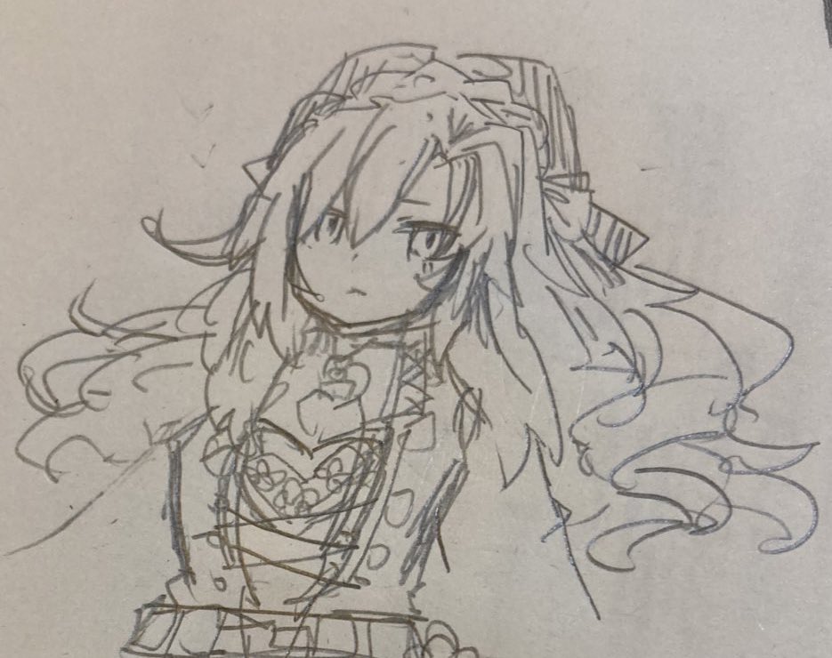 すまない…今日も絵は出せそうにないのでラフや落書き、練習絵とか置いときます 