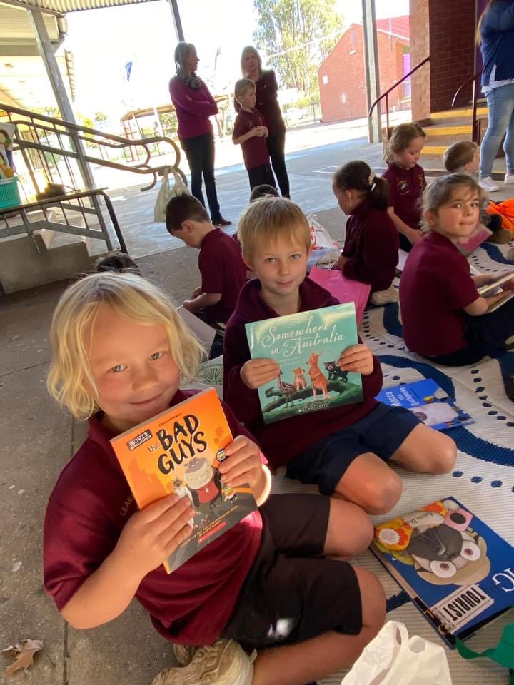 MulwalaP's tweet photo. Today the students received their donation of books from the P&amp;C for the annual ‘Reading by the Lake.’ https://t.co/1w141NQ5qn