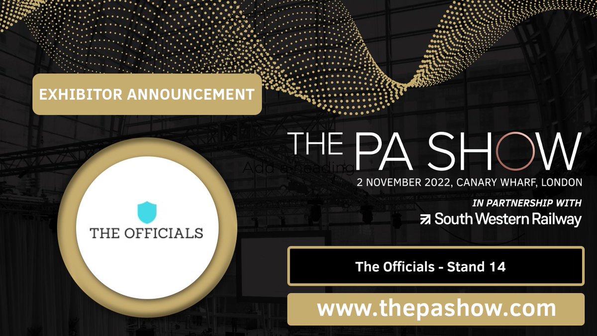 PA Show parter The Officials will be exhibiting at The PA Show Canary Wharf!

<a href="/TheOfficialsHQ/">The Officials</a> is a membership platform for admins and assistants that empowers them through community, courses and coaching. 

#PAShow #PAShowCanaryWharf #PACommunity #Admins