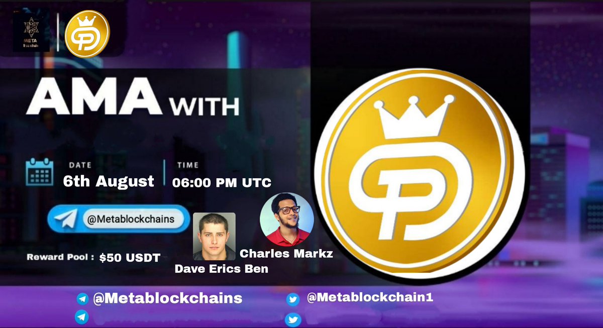 Join the #Metablockchain #AMA with @PrimeDexSwap ! ⏰ Date: 06:00 PM on August 6th, 2022 (UTC) 📍 AMA Venue: t.me/Metablockchains 💰 Total Rewards: $50 USDT #PrimeDexSwap #ama 5 Questions from this tweet will be selected and rewarded. Like and Retweet.