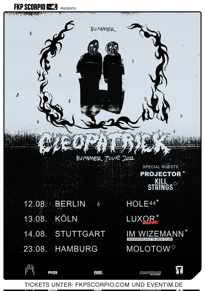 kill_strings's tweet image. HYPED! We have the honor of supporting @cleopatrickband at @molotowclub on the 23rd of August! 🔥
And our new single BLACK GOLD hits tomorrow 🖤
Tickets: eventim.de/en/event/cleop…

#killstrings #blackgold #limbo #letmedream #navigation #cleopatrick #molotow #live #concert