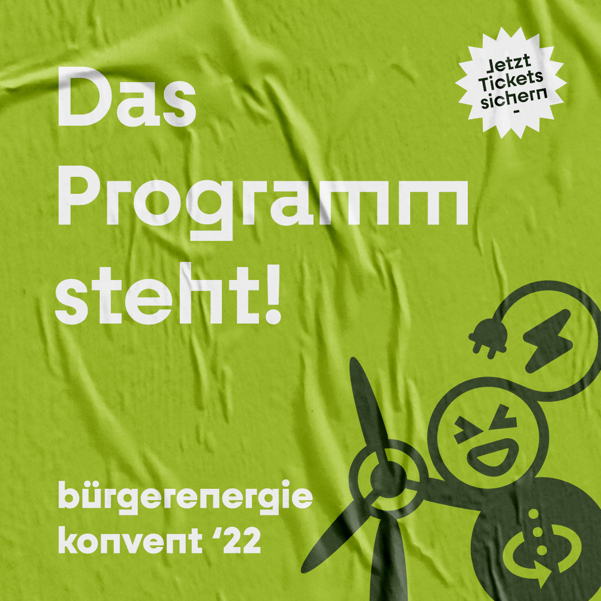 Dürfen wir vorstellen? Das Programm für den Bürgerenergie Konvent ist online! Die Anmeldung ist jetzt möglich.
📅 07. &amp; 08. Oktober 2022 📍 in Fulda
ℹ️ Mehr Informationen: tinyurl.com/27avabk4
📄 Das Programm: tinyurl.com/v3x2mnmc
🎟 Tickets sichern: tinyurl.com/2esjpurp