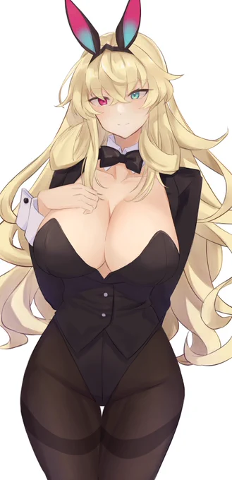 バゲ子さんはバニーめちゃめちゃ似合う(確信)バニーの日3日目……( ˘ω˘ )  #バニーの日 