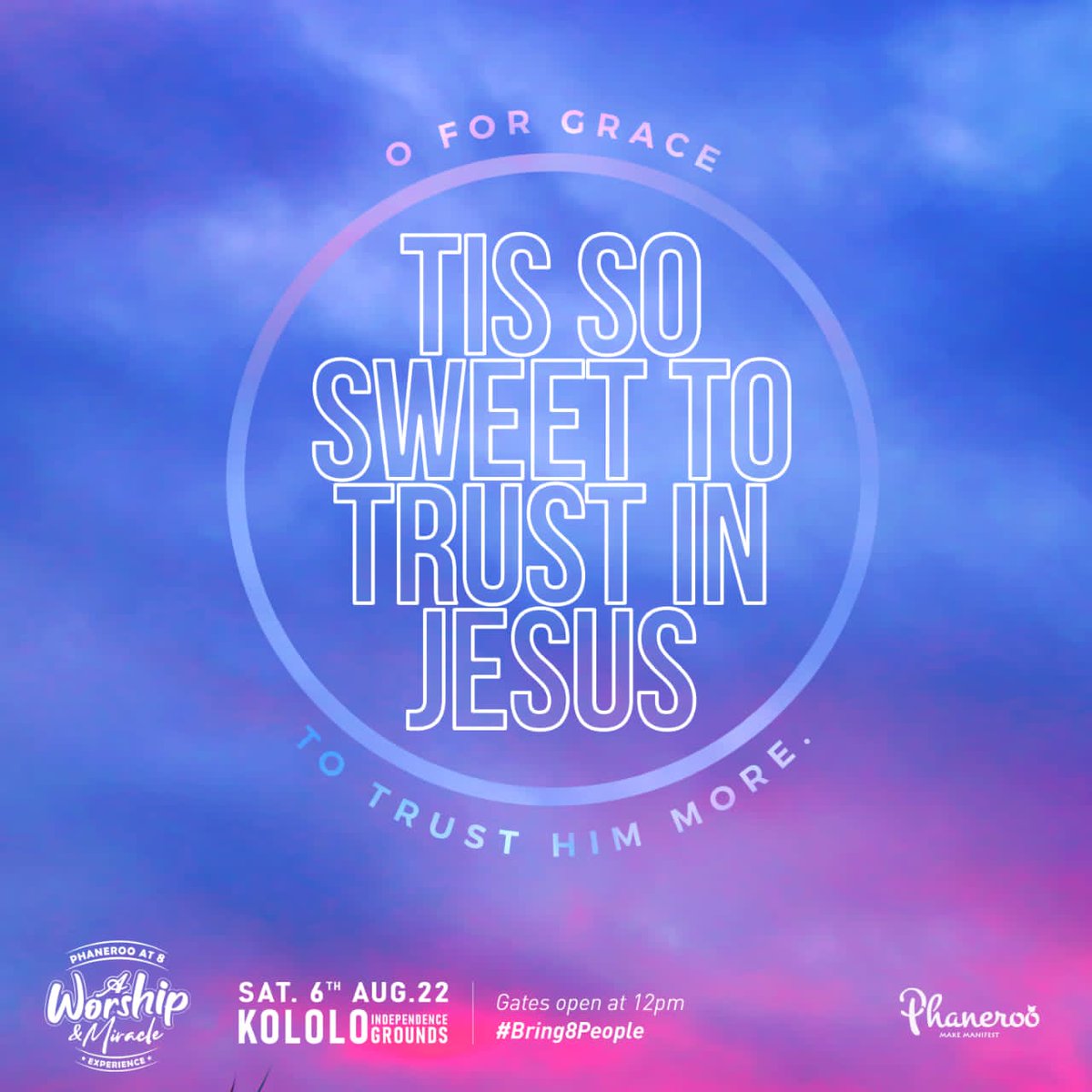 Phanerookampala's tweet photo. #PhanerooAt8
#Bring8People
#WorshipAndMiracleExperience https://t.co/XN2krAfrKw