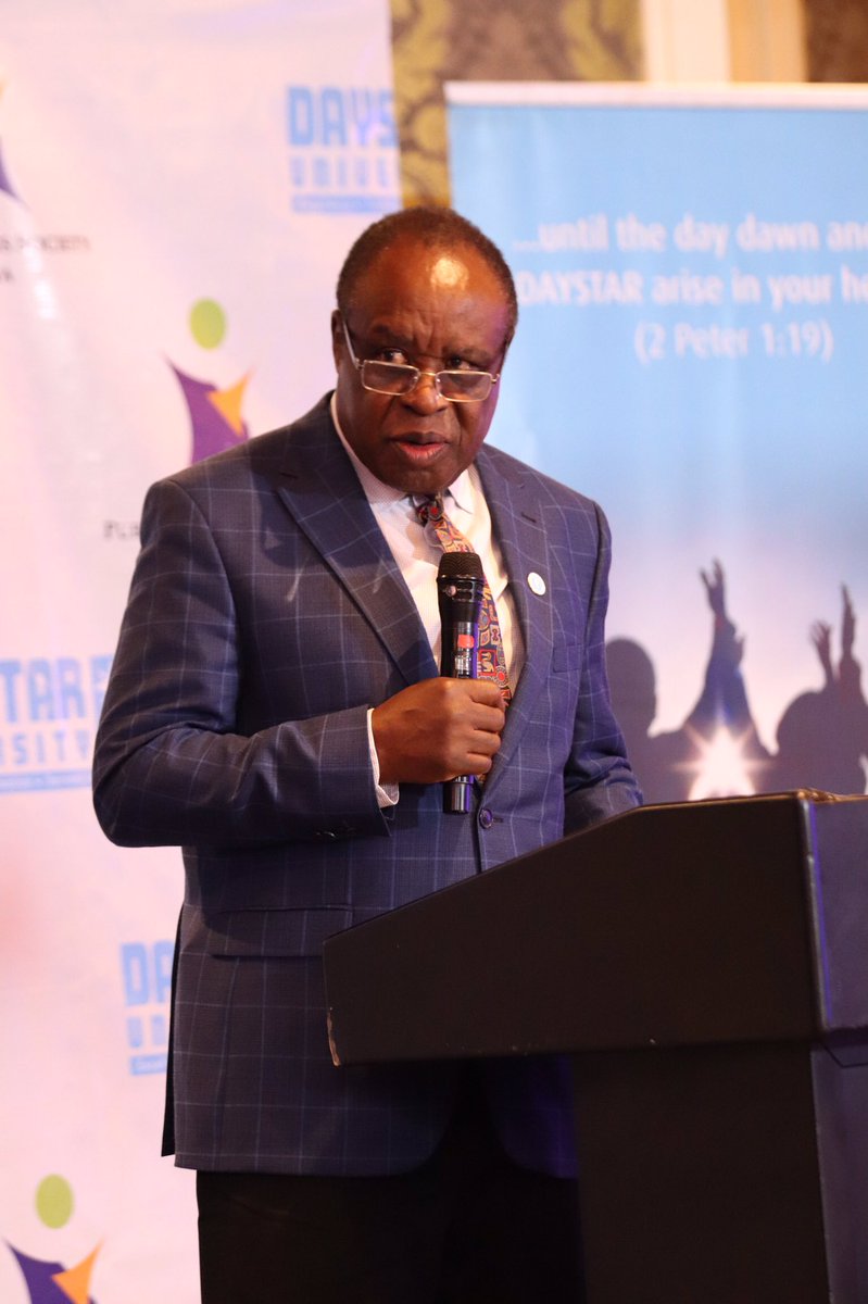 DaystarUni's tweet photo. We believe in intellectual vigor through Problem Based Learning over bare exams in the masters and PhD levels at @DaystarUni.
-Prof. Laban P. Ayiro, VC Daystar University
#prskcertification
#TeamPR
#WeareDaystar https://t.co/qg9cWdKvsl