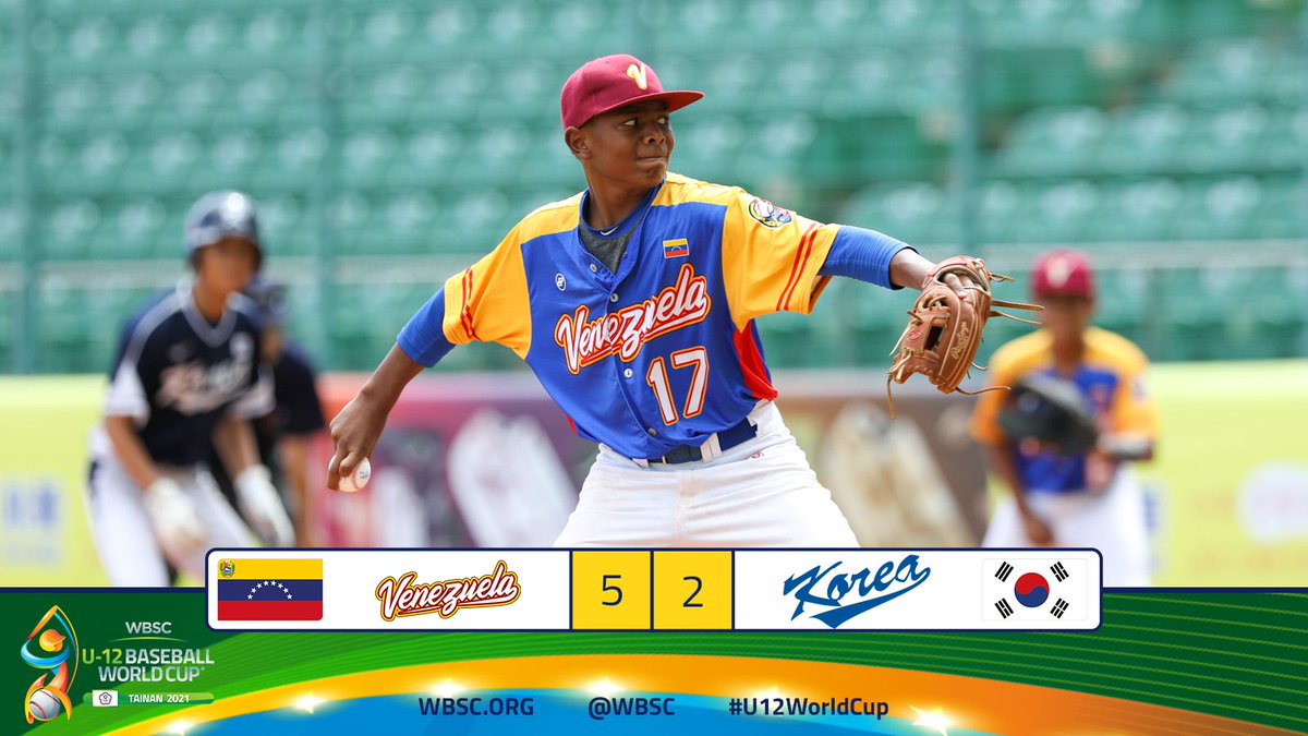 WBSC's tweet photo. 🇻🇪 Venezuela wins! @TeamBeisbolVe #U12WorldCup #Tainan https://t.co/IErnlbZbQ3