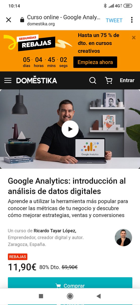 AlejandroAntona's tweet photo. @rtayar @Domestika Y encima súper rebajado!!! 

Vamos a por él 💪!! 

Pd: deseando ver cómo enfocas algunos aspectos dentro del matrimonio UA y GA4 (qué sin vivir con el maldito GA4 😩😩😩!) https://t.co/izWd0mEPIN