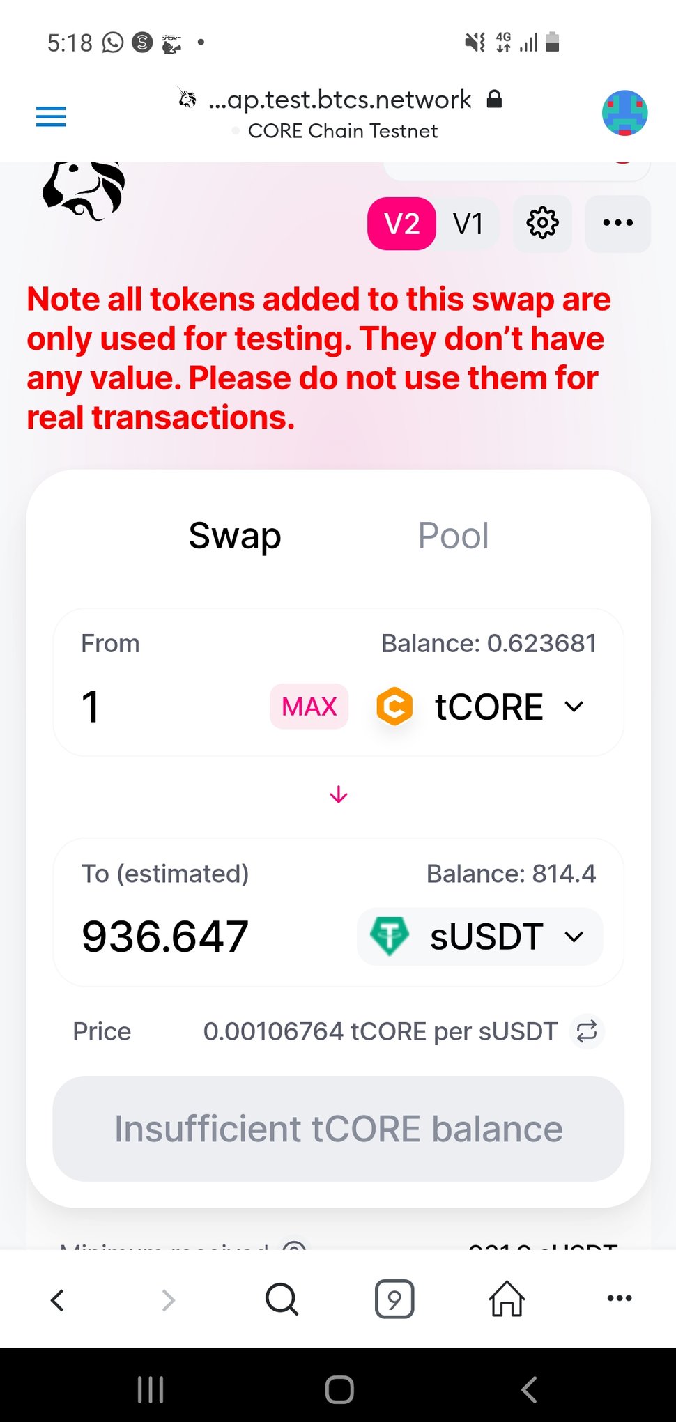 サトシスピリット Core Jp Community Coreチェーンはユニスワップも使えます テスト価格 Tcore ９３６susdt T Co Czjsjlbi02 Eth Btc Web3 Sol 仮想通貨好きと繋がりたい Bnb Uniswap Nft Dex Defi T Co Tawfgef6rp Twitter
