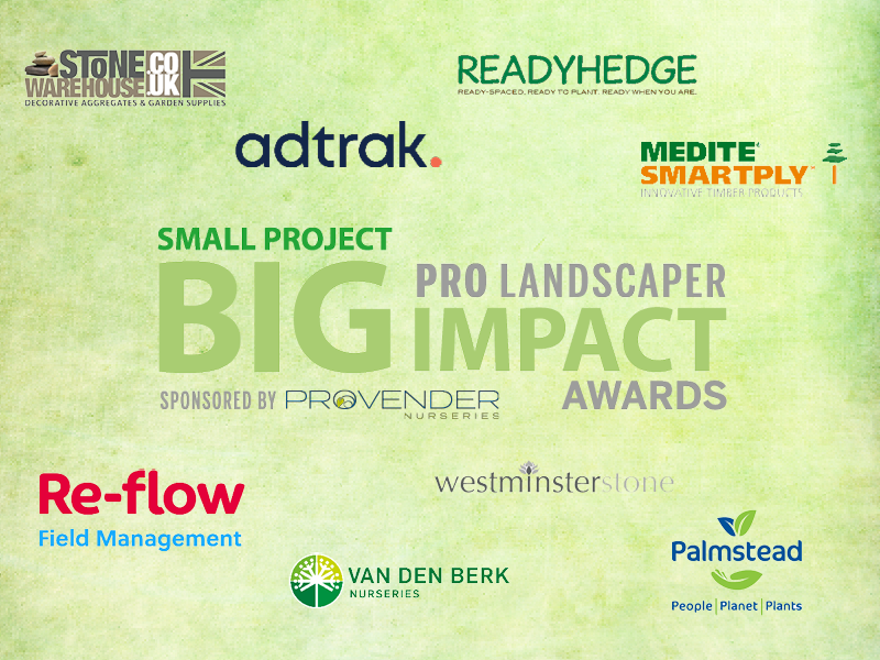 ProLandscaperUK's tweet photo. Pro Landscaper small project BIG IMPACT awards has some incredible partners this year. Thank you to all of them @ProvenderTweets @Readyhedge @adtrak @stone_warehouse Van Den Berk @Westminsterston @palmsteadmedia @MEDITESMARTPLY @reflow247  Enter now: https://t.co/fYNzFaWaSW https://t.co/mILNftaqzJ