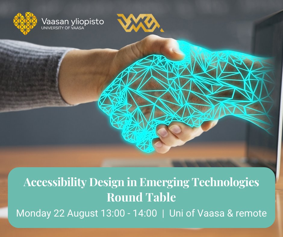 🗨️🎓Our experts Markku Häkkinen (Educational Testing Service) and Helen Sullivan (Rider University, USA) discuss their opinions at roundtable: Accessibility Design in Emerging Technologies 😊Discussion 22 August 13:00-14:00. All are welcome! Sign up👉 ow.ly/XxUB50Kbf5F