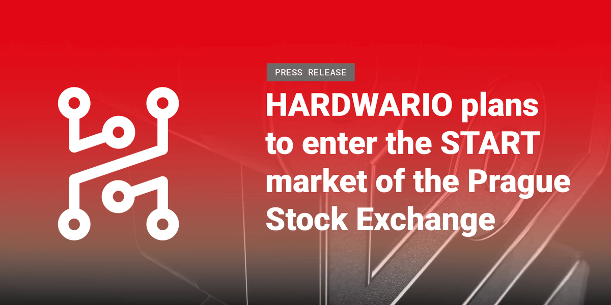 hardwario_en's tweet photo. We have important news to share: this autumn, HARDWARIO plans to enter the START market of the @prazskaburza. Please find out more in our press release: https://t.co/lZ3GwgRs74 (Czech version available at @hardwario_cz) https://t.co/LTJS5oZWkv