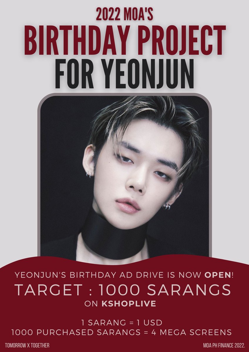 MOAPHinance's tweet photo. #DONATIONPHinance | #YEONJUN's BIRTHDAY PROJECT!

HERE IT IS MOAs! Donation drive for YEONJUN's Birthday Project is now OPEN!! Feel free to donate any amount!

Check thread for more info!

Donate here: https://t.co/AW66IlfX5p

#MOAPHinance
@TXT_members
 @TXT_bighit https://t.co/NBxOBHc3uS