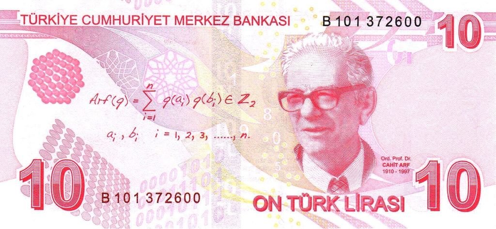 What does Turkish money have to do with quantum computing?

The Arf invariant (depicted on the 10 lira banknote) plays a role in the tensor power representation of the qubit Clifford group. A great new paper by Felipe Montealegre-Mora and David Gross:
arxiv.org/abs/2208.01688