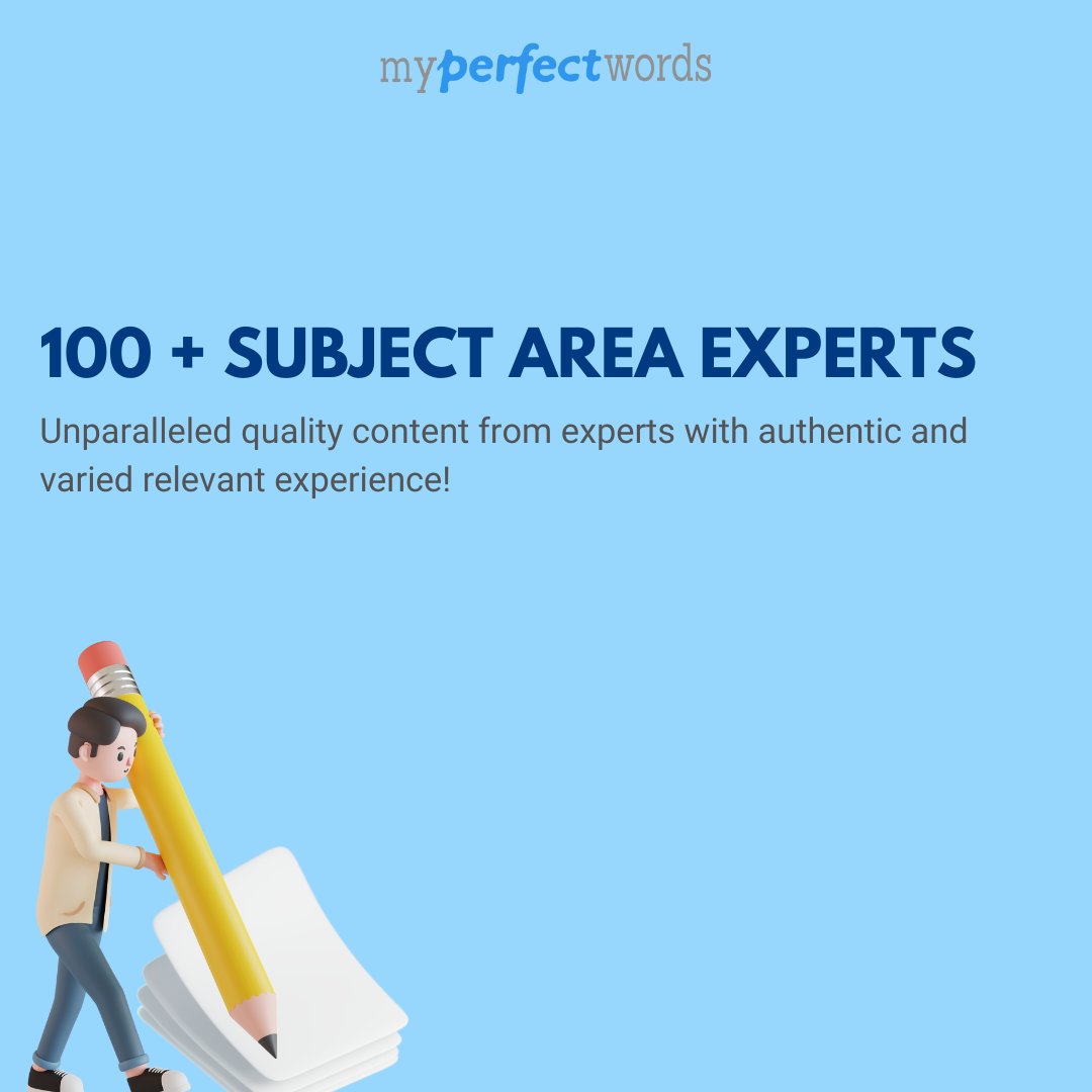 MyPerfectWords_'s tweet photo. You receive the best assignment help from subject area experts aligned to your writing needs that hold Ph.D., Master's, or Bachelor's Degrees.
.
.
.
#myperfectwords #writing #essay #Assignments #AcademicTwitter #studyabroad #college #UnitedStates #university https://t.co/unkeY3fe4a