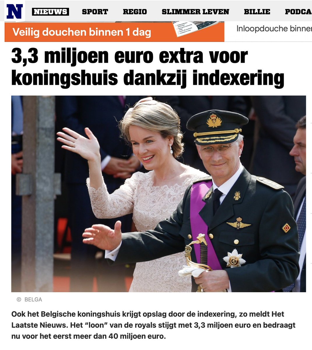 Gelieve deze winter niet te lang te douchen. Dank u.