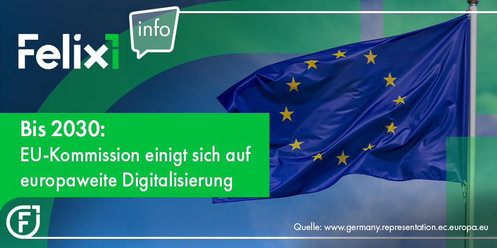 felix1_de's tweet image. Bis 2030 sollen konkrete Ziele und Vorgaben zur Verwirklichung der digitalen Transformation in Europa umgesetzt werden.

➡️ Zur Pressemitteilung der EU-Kommission: Link im 1. Kommentar!

#felix1 #felix1news #digitalisierung #digitaletransformation #eu #cloud #ki #bigdata #5g