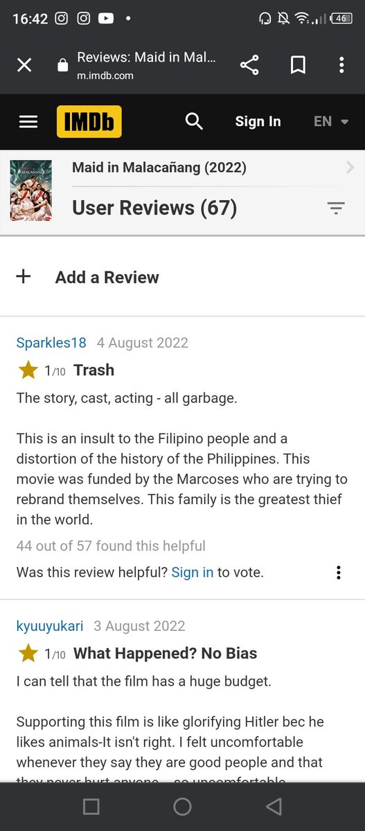 Kirbien19's tweet photo. For those people who already watched the movie please do rate it in IMDB because there's a bunch of losers pestering around the review comments section even though they did not watched  the movie. And don't mind the 1 star review. Rate it however you like. 🥰

#MiMDay2Showing https://t.co/pc4E85TDPi